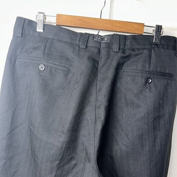 Michael Brandon Black Business Casual Cuffed Dress Pants Size 36 X 30 - Picture 7 of 12